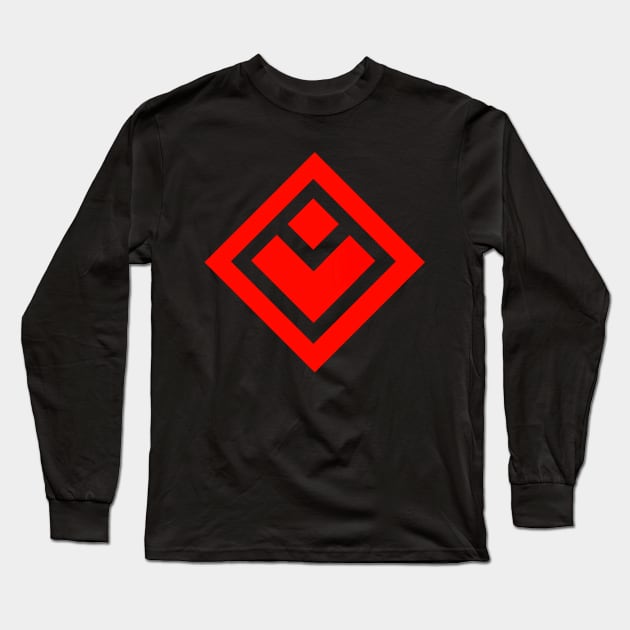 Red Pyramid Logo Long Sleeve T-Shirt by StickSicky